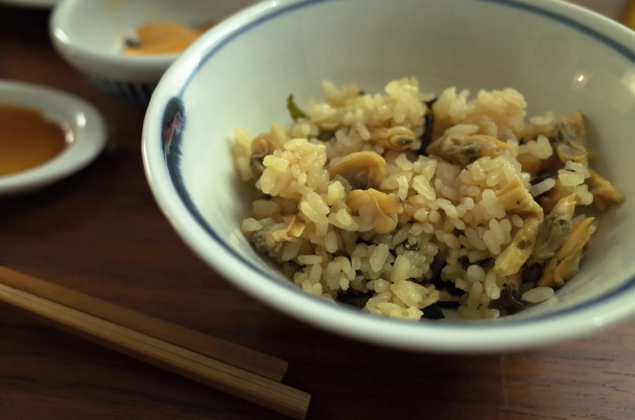 例のアサリご飯。貝だらけ。